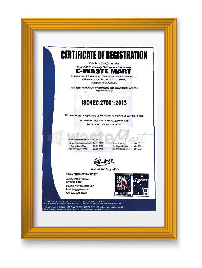 E-Waste Mart certificate 3